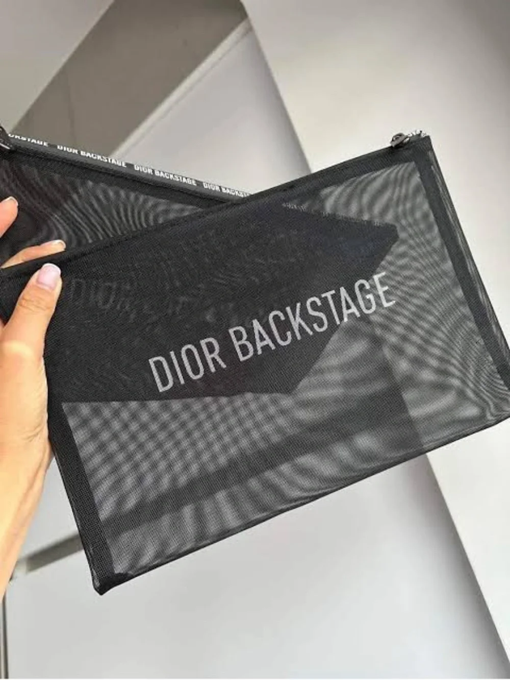 Dior Backstage Black Mesh Makeup Pouch